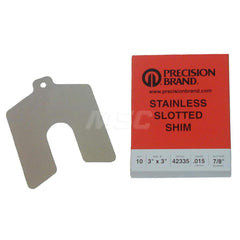 Shim Stock: 0.125'' Thick, 5'' Long, 5″ Wide, Stainless Steel