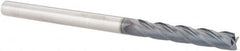 SGS - 1/4", 1-1/2" LOC, 1/4" Shank Diam, 4" OAL, 4 Flute, Solid Carbide Square End Mill - Single End, AlTiN Finish, Spiral Flute, 30° Helix, Centercutting, Right Hand Cut, Right Hand Flute, Series 1EL - Americas Industrial Supply