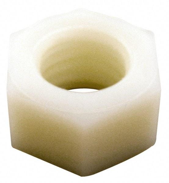 Made in USA - 7/8-9 UNC Nylon Right Hand Hex Nut - 32.51mm Across Flats, 19.05mm High, Uncoated - Americas Industrial Supply