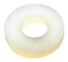 Made in USA - #6 Screw, Grade 6/6 Nylon Standard Flat Washer - 3.56mm ID x 5/16" OD, 2.36mm Thick - Americas Industrial Supply