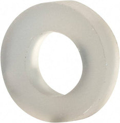 Made in USA - #4 Screw, Grade 6/6 Nylon Standard Flat Washer - 2.84mm ID x 5.23mm OD, 1.35mm Thick - Americas Industrial Supply