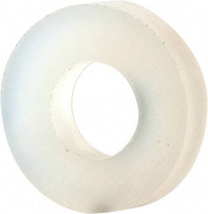 Made in USA - #5 Screw, Grade 6/6 Nylon Standard Flat Washer - 3.3mm ID x 7.24mm OD, 1.52mm Thick - Americas Industrial Supply