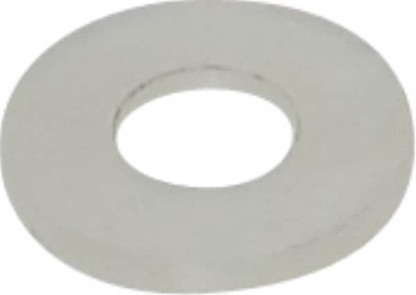 Made in USA - #10 Screw, Grade 6/6 Nylon Standard Flat Washer - 5.08mm ID x 11.43mm OD, 1.22mm Thick - Americas Industrial Supply
