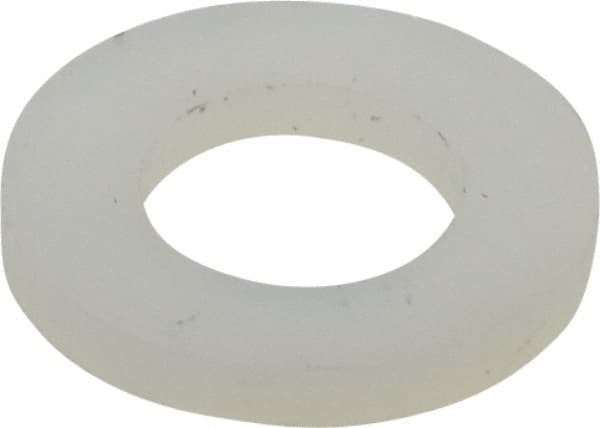 Made in USA - 1/4" Screw, Grade 6/6 Nylon Standard Flat Washer - 6.4mm ID x 11.99mm OD, 1.5mm Thick - Americas Industrial Supply