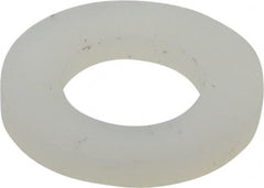 Made in USA - 1/4" Screw, Grade 6/6 Nylon Standard Flat Washer - 6.4mm ID x 11.99mm OD, 1.5mm Thick - Americas Industrial Supply