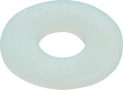 Made in USA - 1/4" Screw, Grade 6/6 Nylon Standard Flat Washer - 6.6mm ID x 17.45mm OD, 1.52mm Thick - Americas Industrial Supply