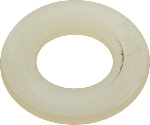 Made in USA - 3/8" Screw, Grade 6/6 Nylon Standard Flat Washer - 9.91mm ID x 19.05mm OD, 1.57mm Thick - Americas Industrial Supply