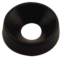 Made in USA - 4.06mm Thick, Black Oxide Finish, Nylon, Standard Countersunk Washer - 5.72mm ID x 15.47mm OD - Americas Industrial Supply