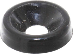 Made in USA - 2.54mm Thick, Black Oxide Finish, Nylon, Standard Countersunk Washer - 3.63mm ID x 11.1mm OD - Americas Industrial Supply