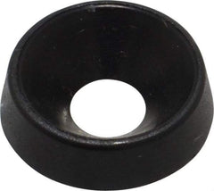 Made in USA - 3.86mm Thick, Black Oxide Finish, Nylon, Standard Countersunk Washer - 4.98mm ID x 14.61mm OD - Americas Industrial Supply