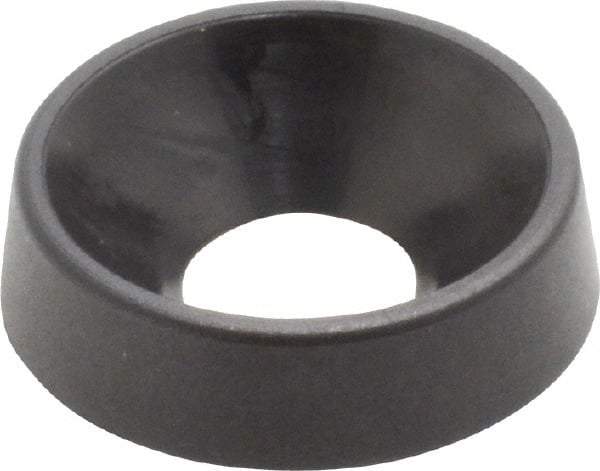 Made in USA - 4.57mm Thick, Black Oxide Finish, Nylon, Standard Countersunk Washer - 6.6mm ID x 17.35mm OD - Americas Industrial Supply