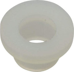 Made in USA - #10 Screw, 9/64" Shoulder Length, Nylon Shoulder Washer - Natural, 0.399" Flange Diam, 1/16" Flange Thickness, 0.2" ID, 0.26" OD - Americas Industrial Supply