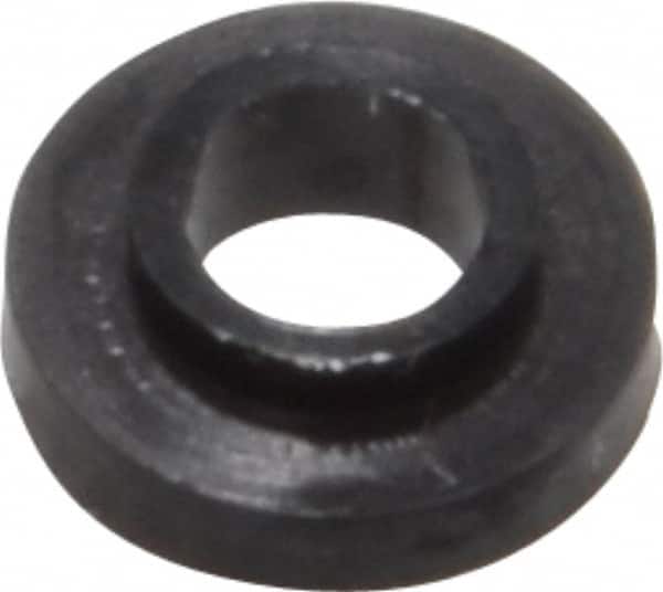 Made in USA - #4 Screw, 1/32" Shoulder Length, Nylon Shoulder Washer - Black, 0.235" Flange Diam, 3/64" Flange Thickness, 0.115" ID, 0.145" OD - Americas Industrial Supply