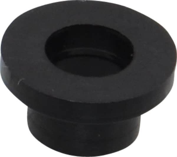 Made in USA - #10 Screw, 9/64" Shoulder Length, Nylon Shoulder Washer - Black, 0.399" Flange Diam, 1/16" Flange Thickness, 0.2" ID, 0.26" OD - Americas Industrial Supply