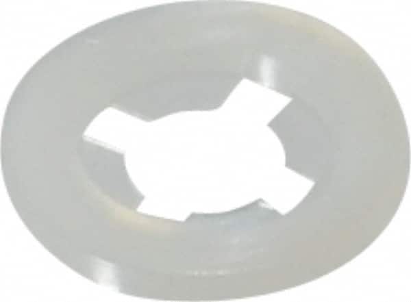 Made in USA - 1/4" Screw, 0.234" ID, Nylon Internal Tooth Lock Washer - 19/32" OD, Grade 6/6 - Americas Industrial Supply