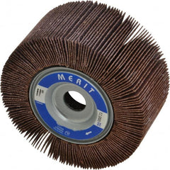 Merit Abrasives - 4" Diam, 60 Grit Aluminum Oxide Unmounted Flap Wheel - 5/8" Hole, 2" Wide, Coated, Medium Grade, 12,000 Max RPM , Cloth Backing - Americas Industrial Supply