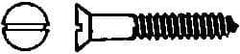 Value Collection - #14, 1" OAL, Slotted Drive, Flat Head Wood Screw - ASME B18.6.1, Brass - Americas Industrial Supply