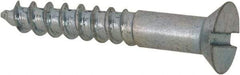 Value Collection - #3, 5/8" OAL, Slotted Drive, Flat Head Wood Screw - Zinc Plated Steel, Grade 2 - Americas Industrial Supply