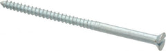Value Collection - #8, 3" OAL, Slotted Drive, Flat Head Wood Screw - Zinc Plated Steel, Grade 2 - Americas Industrial Supply