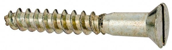 Value Collection - #9, 1-1/4" OAL, Slotted Drive, Flat Head Wood Screw - Americas Industrial Supply