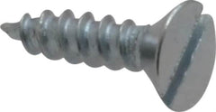 Value Collection - #10, 3/4" OAL, Slotted Drive, Flat Head Wood Screw - Zinc Plated Steel, Grade 2 - Americas Industrial Supply