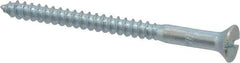 Value Collection - #10, 2-1/2" OAL, Slotted Drive, Flat Head Wood Screw - Zinc Plated Steel, Grade 2 - Americas Industrial Supply
