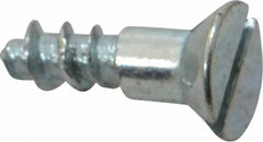 Value Collection - #12, 3/4" OAL, Slotted Drive, Flat Head Wood Screw - Zinc Plated Steel, Grade 2 - Americas Industrial Supply