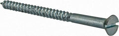 Value Collection - #14, 3-1/2" OAL, Slotted Drive, Flat Head Wood Screw - Zinc Plated Steel, Grade 2 - Americas Industrial Supply