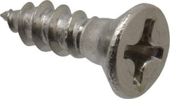 Value Collection - #6, 1/2" OAL, Phillips Drive, Flat Head Wood Screw - Stainless Steel, Grade 18-8 - Americas Industrial Supply