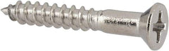 Value Collection - #6, 1" OAL, Phillips Drive, Flat Head Wood Screw - Stainless Steel, Grade 18-8 - Americas Industrial Supply