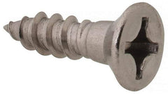 Value Collection - #10, 3/4" OAL, Phillips Drive, Flat Head Wood Screw - Stainless Steel, Grade 18-8 - Americas Industrial Supply