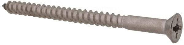 Value Collection - #12, 3" OAL, Phillips Drive, Flat Head Wood Screw - Stainless Steel, Grade 18-8 - Americas Industrial Supply
