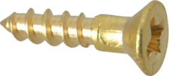 Value Collection - #2, 3/8" OAL, Phillips Drive, Flat Head Wood Screw - Brass - Americas Industrial Supply