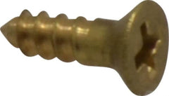 Value Collection - #4, 3/8" OAL, Phillips Drive, Flat Head Wood Screw - ASME B18.6.1, Brass - Americas Industrial Supply