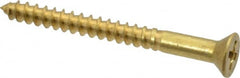 Value Collection - #8, 1-3/4" OAL, Phillips Drive, Flat Head Wood Screw - ASME B18.6.1, Brass - Americas Industrial Supply