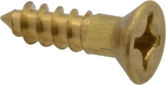 Value Collection - #10, 3/4" OAL, Phillips Drive, Flat Head Wood Screw - ASME B18.6.1, Brass - Americas Industrial Supply