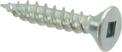 Value Collection - #10, 1" OAL, Square Drive, Flat Head Wood Screw - Americas Industrial Supply