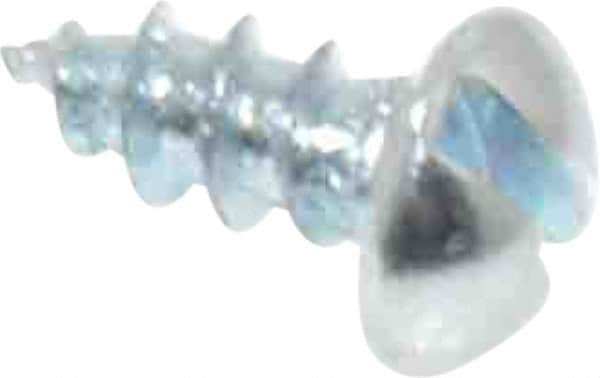 Value Collection - #4, 1/4" Length Under Head, Slotted Drive, Round Head Wood Screw - Zinc Plated Steel, Grade 2 - Americas Industrial Supply