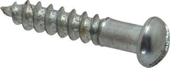 Value Collection - #5, 5/8" Length Under Head, Slotted Drive, Round Head Wood Screw - Zinc Plated Steel, Grade 2 - Americas Industrial Supply