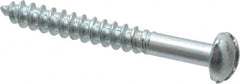 Value Collection - #6, 1-1/4" Length Under Head, Slotted Drive, Round Head Wood Screw - Zinc Plated Steel, Grade 2 - Americas Industrial Supply