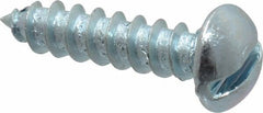 Value Collection - #8, 3/4" Length Under Head, Slotted Drive, Round Head Wood Screw - Zinc Plated Steel, Grade 2 - Americas Industrial Supply