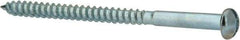 Value Collection - #8, 2-1/2" Length Under Head, Slotted Drive, Round Head Wood Screw - Zinc Plated Steel, Grade 2 - Americas Industrial Supply