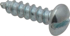 Value Collection - #10, 3/4" Length Under Head, Slotted Drive, Round Head Wood Screw - Zinc Plated Steel, Grade 2 - Americas Industrial Supply