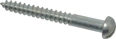 Value Collection - #10, 1-3/4" Length Under Head, Slotted Drive, Round Head Wood Screw - Zinc Plated Steel, Grade 2 - Americas Industrial Supply