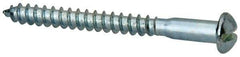 Value Collection - #10, 2" Length Under Head, Slotted Drive, Round Head Wood Screw - Zinc Plated Steel, Grade 2 - Americas Industrial Supply