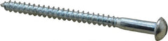 Value Collection - #10, 2-1/2" Length Under Head, Slotted Drive, Round Head Wood Screw - Zinc Plated Steel, Grade 2 - Americas Industrial Supply