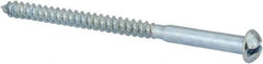 Value Collection - #10, 3" Length Under Head, Slotted Drive, Round Head Wood Screw - Zinc Plated Steel, Grade 2 - Americas Industrial Supply