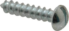 Value Collection - #12, 1" Length Under Head, Slotted Drive, Round Head Wood Screw - Zinc Plated Steel, Grade 2 - Americas Industrial Supply