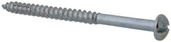 Value Collection - #12, 3" Length Under Head, Slotted Drive, Round Head Wood Screw - Zinc Plated Steel, Grade 2 - Americas Industrial Supply