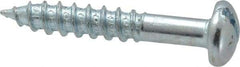 Value Collection - #14, 1-1/2" Length Under Head, Slotted Drive, Round Head Wood Screw - Zinc Plated Steel, Grade 2 - Americas Industrial Supply
